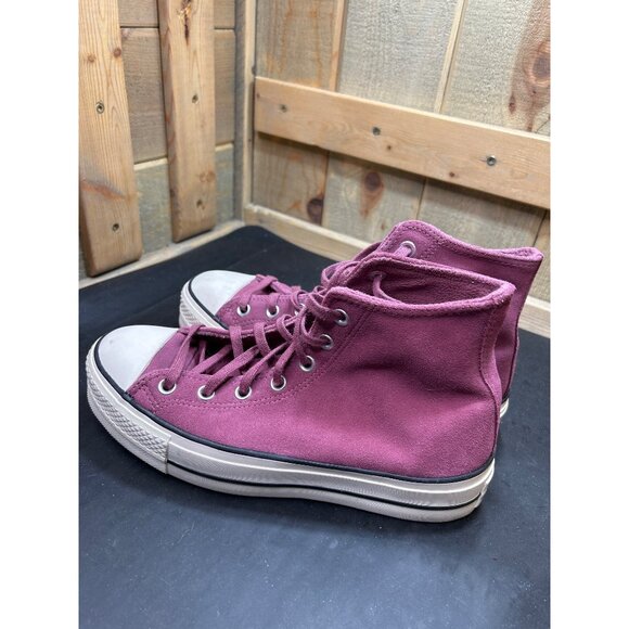 Converse Purple Chuck Taylor All Star Lift Platform High Top  Converse All Star Womens Platform High-Top Sneakers Suede Upper Size 9 Purple Vi